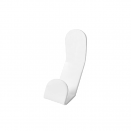 Cabide Duplo em acrilico branco 4cm x 2,5cm x 13cm x 4mm    cód: ac4bracd4