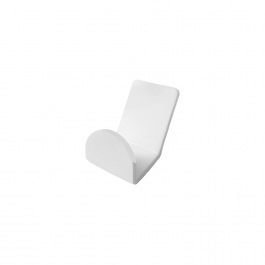 Cabide simples em acrilico branco 4cm x 3cm x 7cm x 4mm    cód: ac4bracs8