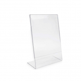 Displays de mesa L - A4 cristal 21cm x 30cm x 2mm   Vertical cód: ac2crdml30