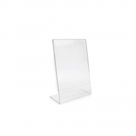 Displays de mesa L - A6 cristal 10cm x 15cm x 2mm   Vertical cód: ac2crdml15