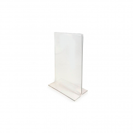 Displays de mesa T - A5 cristal 15cm x 21cm x 2mm   Vertical cód: ac2crdmt21