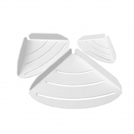 Kit 3 prateleiras em acrilico Branco Prateleira P - 15cm x 10cm x 3cm Prateleira M - 2    cód: ac4brkpw15