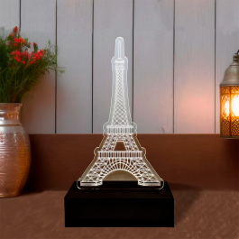 Luminaria Torre Eiffel Cristla e Preto 11cm x 19cm x 3mm    cód: dm9s4l