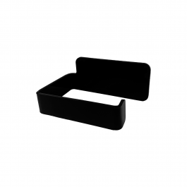 Porta papel Higienico em acrilico Simples preto 13cm x 8cm x 3cm x 4mm    cód: ac4preph13