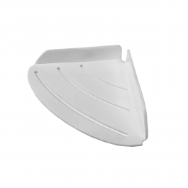 Prateleira de canto em acrilico fixa Branco 27cm x 19cm x 3cm x 4mm    cód: ac4brapc27